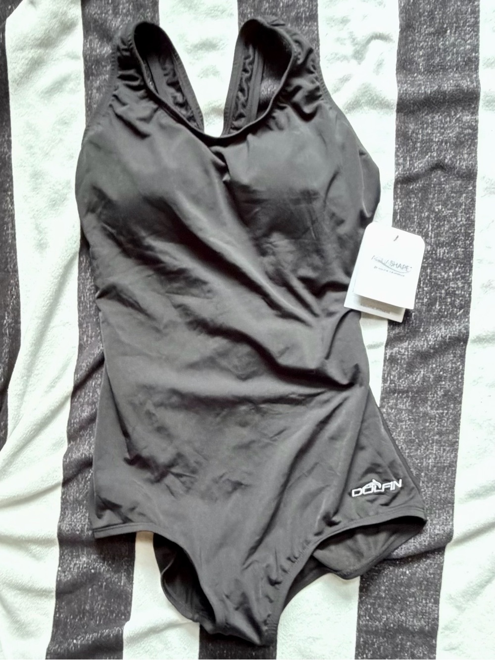 Dolfin Black Performance One-Piece Swimsuit